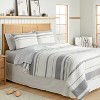 King Comforter Set RailRoad Grey/Sour Cream - Level Up Appliances & More