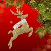 Craftoutlet.Com 5.25 In Peace Glittery Deer Ornament Flying Position Tree Ornaments - 2 of 4
