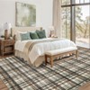 Modern Geometric Striped Area Rug Machine Washable Rugs - 4 of 4