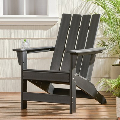 SKRAN 37" High Outdoor and Garden, Solid Back, High Density PE Adirondack Chair,Impact-Resistant and Water-Resistant for beach,backyard,patio
