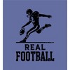 "Real Football" Sports Back to School Adult Crew Neck Short Sleeve Tee - 2 of 3