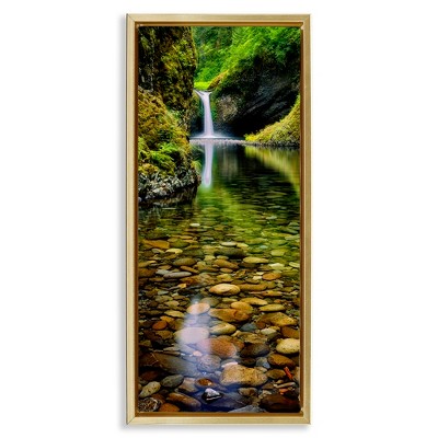 Stupell Industries Clear Stream Waterfall Photography, 15" x 31"