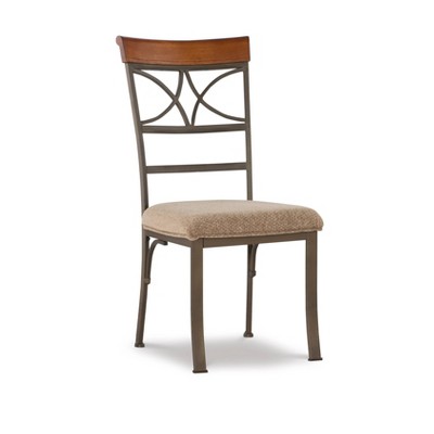 Set of 2 Carter Dining Chair Metal/Tan/Cherry - Powell Company