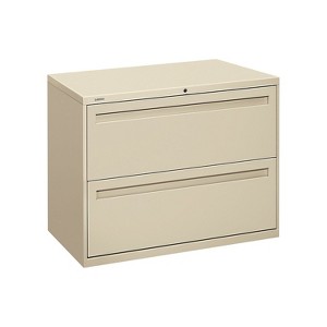 HON Brigade 700 Series Lateral File 2-Drawer 28-3/8Hx36Wx19-1/4"D Putty (HON782LL) - 1 of 2