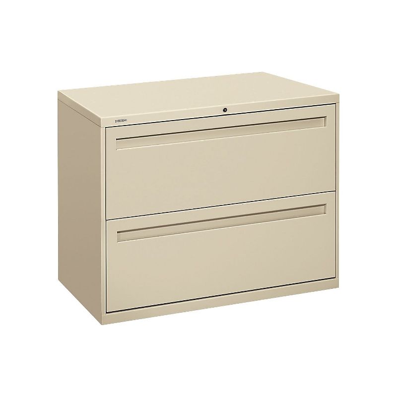 HON Brigade 700 Series Lateral File 2-Drawer 28-3/8Hx36Wx19-1/4"D Putty (HON782LL), 1 of 3