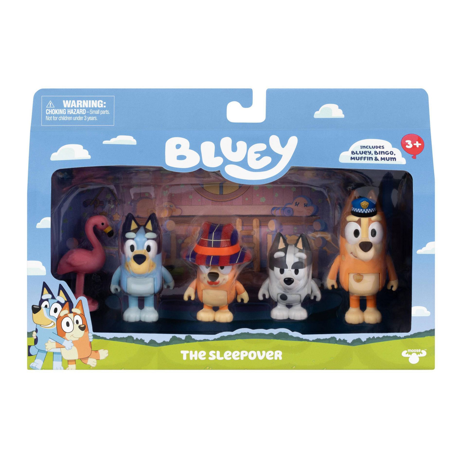 Bluey Figure 4pk : The Sleepover