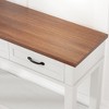 Entryway Table, Console Table with Storage Drawers, 3 Tier Farmhouse Wooden Sofa Table, Hallway Table for Entryway, Living Room - 3 of 4