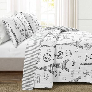 Paris Bonjour Quilt Set - Lush Décor - 1 of 4