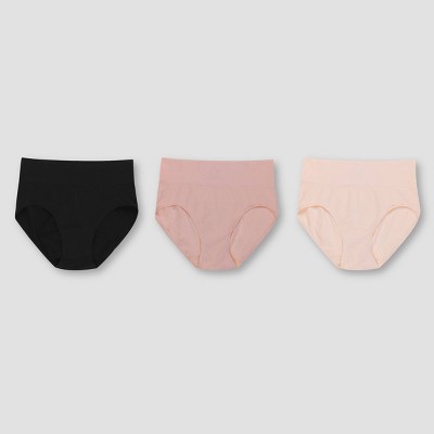 Hanes Premium Women's 3pk Tummy Control HiCut Underwear ST43A4 Colors May  Vary L