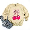 Simply Sage Market Women's Graphic Sweatshirt Coquette Cherries Spotted Bow - 3 of 4