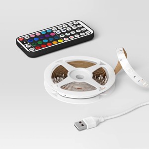 15' LED RGB Strip Lights with Remote Control Clear White - Hyde and EEK! Boutique™ - 1 of 3