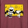 Women's - Peanuts - Charlie And Snoopy Dance Time Lightweight French Terry Wide Neck Long Sleeve Shirt - 2 of 4
