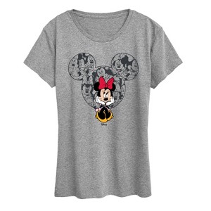 Women's - Disney - Minnie Ear Pattern Short Sleeve Graphic T-Shirt - 1 of 4
