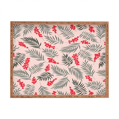 Emanuela Carratoni Holiday Mistletoe Rectangular Tray -Deny Designs