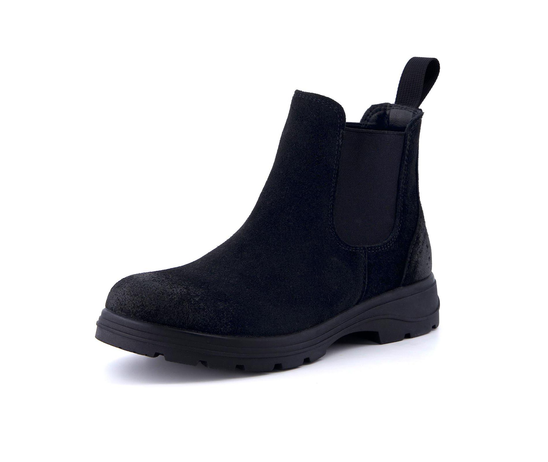 CUSHIONAIRE Women's Britain Genuine Suede Water Resistant Chelsea Boots - Memory Foam Insole & Lug Sole