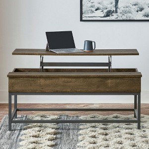 47.25" Sandy Lift-Top Coffee Table with Hidden Storage ¨C Adjustable Height and Modern Rustic Design - 1 of 4