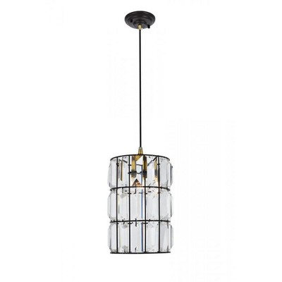 Elegant Lighting Blair Collection Pendant D7.1 H11.5 Lt:1 Oil rubbed bronze Finish