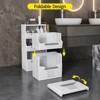 4-Tier Rolling Storage Cart with Wheels, Large Capacity Mobile Utility Cart ,Kitchen Cart with with Push Handle and Baskets, Bathroom, Laundry Room - 3 of 4