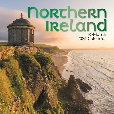 2026 Square Wall Calendar, Northern Ireland, 16-Month Scenic Britain Theme with 180 Reminder Stickers (12x12 In)