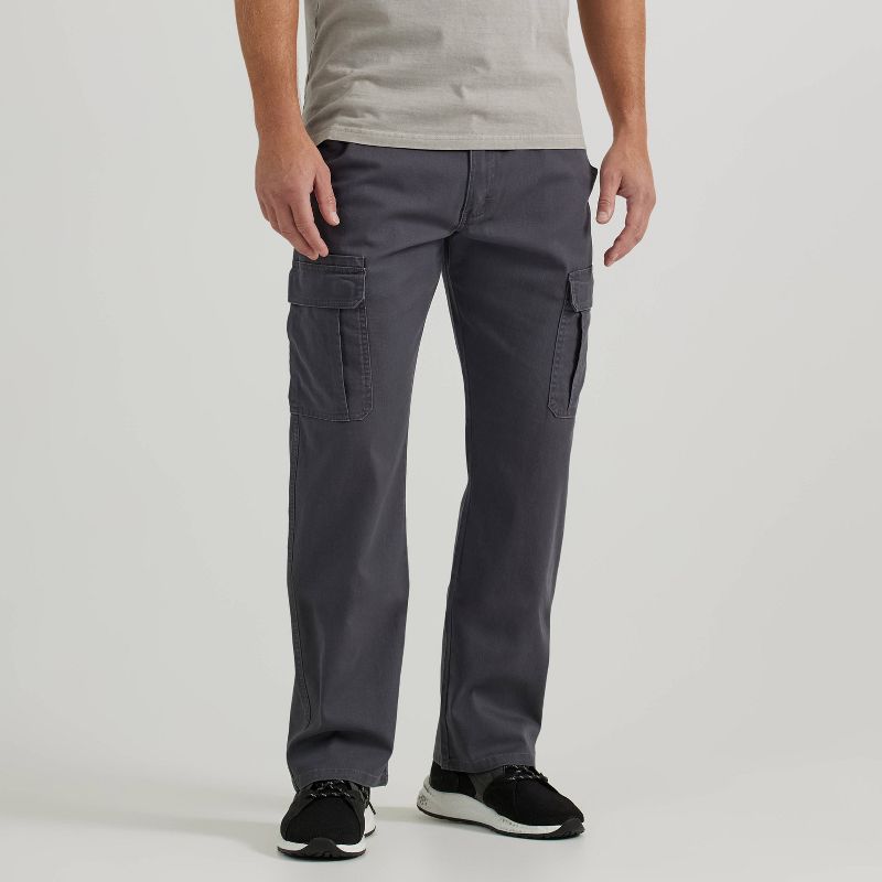 Wrangler Men's ATG Relaxed Cargo Pants - Anthracite 30x30: Heavyweight Cotton-Spandex, Mid Rise, Stretch
