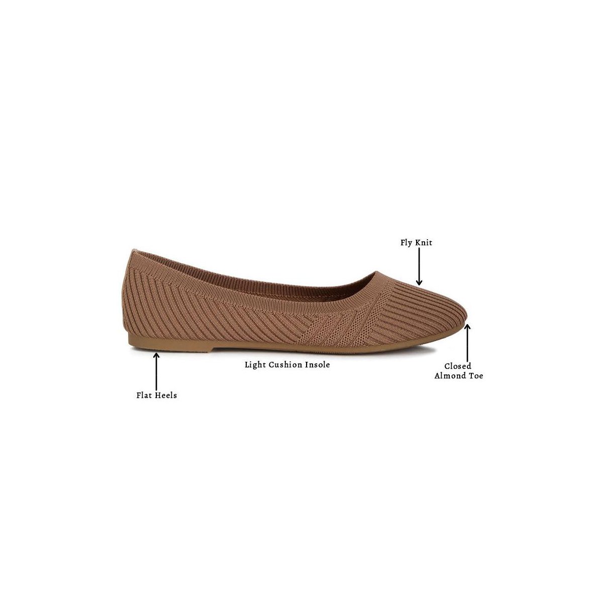 Обувь London Rag Womens Ammie Solid Casual Ballet Flats 8 — фото 3