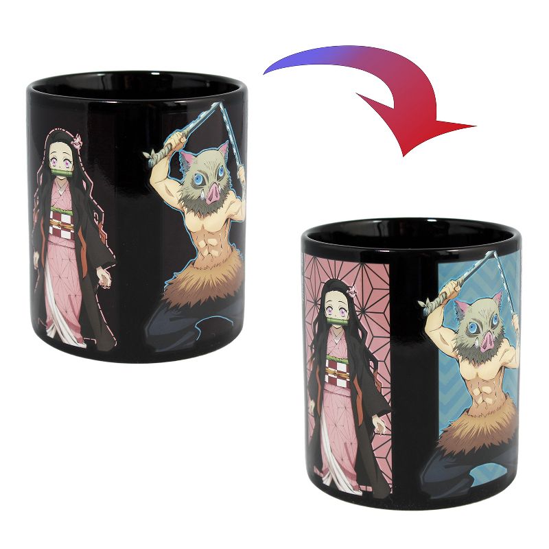 Demon Slayer Manga Anime Heat Color Changing Coffee Mug Tea Cup 16 oz. Black, 3 of 6
