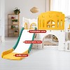 8 in 1 Toddler Slide Playset, Toddler Indoor Playground with Slide, Climber, Tunnel, Basketball Hoop, Toy Storage and Telescope for Kids 1-3 - 2 of 4