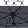 PURPLE LEAF 11 Feet Patio Umbrella Outdoor Cantilever Round Umbrella Aluminum Offset Umbrella with 360-degree Rotation for Garden Pool Patio - 3 of 4