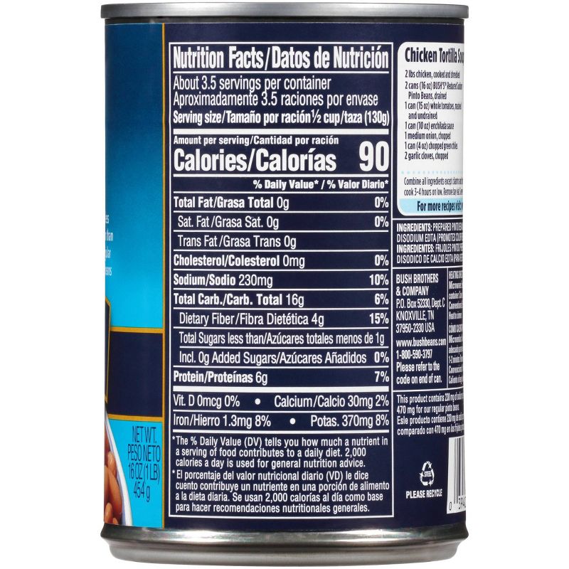 Bush&#39;s Reduced Sodium Pinto Beans - 16oz, 6 of 9