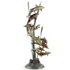 SPI Home Dozen Dolphin Pod Seascape Brass Sculpture Ocean Inspired Statement Art Coastal Display 54 Inches Tall - 3 of 4