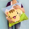 Slickblue Kitty Meow Decorative Pillow - 19.7" x 19.7" Embroidered Applique Cushion, Cartoon Design, Cotton Twill Shell - 4 of 4