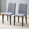 Sapphtopaz Modern Dining Chairs Armless Upholstered Dining Chair with Metal Legs Mid-Backrest Chairs for Kitchen, Dining Room - 2 of 4