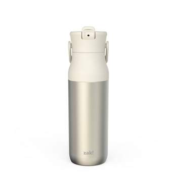 Stainless steel straw bottle from Zak- Good straw shape, cover to