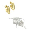 Adornia 14k Gold Plated Multi-Band Crystal Huggie Earrings - image 3 of 4