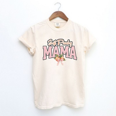 Simply Sage Market Women's Coquette Just Peachy Mama Short Sleeve Garment Dyed Tee