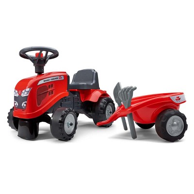Falk Massey Ferguson Push Along with Trailer with 2 Sets of Decals FA241C