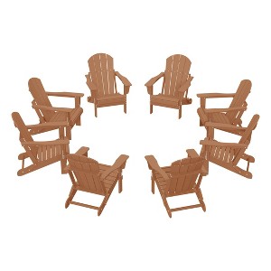 WestinTrends Malibu  HDPE Outdoor Folding Poly Adirondack Chair (Set of 8) - 1 of 4