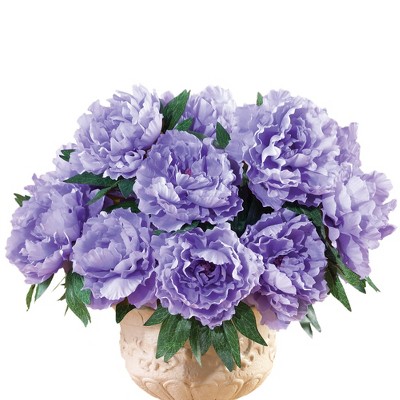 Collections Etc Floral Peony Bushes - Set Of 3 Purple : Target