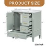 30" Bathroom Vanity , Modern Bathroom Cabinet with Sink Combo Set, Bathroom Storage Cabinet with a Soft Closing Door and 3 Drawers - Leovsnove - 3 of 4