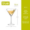 True Manhattan Martini Glass, Crystal Cocktail Coupes, Clear Glass, Cocktail glass set, Dishwasher Safe, Holds 12 oz., Set of 4 - 3 of 4