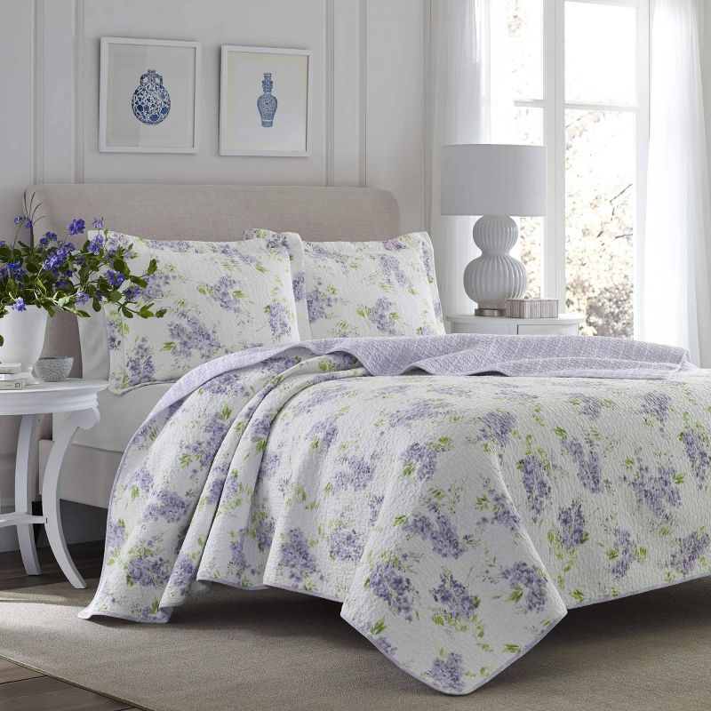 Keighley Reversible Quilt Set Purple - Laura Ashley, 6 of 10