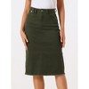 INSPIRE CHIC Women's Casual High Waist Back Slit Short Denim Skirts - 2 of 4