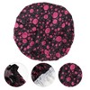 Unique Bargains Women Double Layer Dots Bath Cap Black Rose Red 1 Pc - 3 of 3