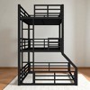 Twin Over Twin Over Full XL Metal Triple Bunk Bed with Guardrails and Ladder, Heavy-Duty Space-Saving Bed Frame ,kids bed - 3 of 4