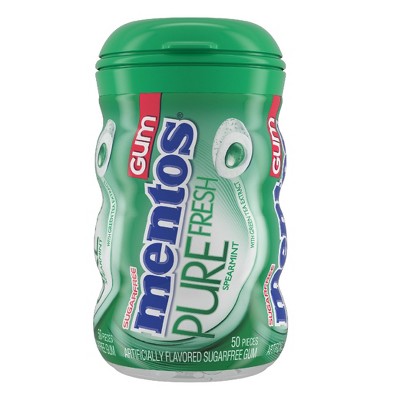 Mentos Pure Fresh Spearmint Sugar-Free Gum - 50ct : Target