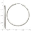 Black Bow Jewelry 2mm, Sterling Silver, Endless Hoop Earrings - 40mm (1 1/2 Inch) - 4 of 4