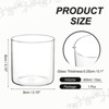 Unique Bargains Glass Bouquet Floating Candle Decorative Cylinder Vase Clear - 2 of 4