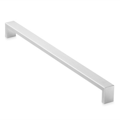 Cauldham Solid Stainless Steel Cabinet Hardware Square Handle Pull Brushed Satin Nickel