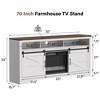 70 in. Freestanding Electric Fireplace TV Stand in white with 16-RBG Color Lights for TVs up to 80 in. - 2 of 4