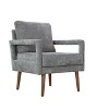 TOAOTBNBO Upholstered Accent Chair with Ergonomic Backrest and Armrests, Soft Arm Chair with Wood Legs Single Club Chair for Office - 2 of 4